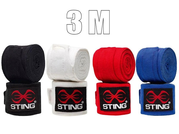Sting 3m Long Stretchable Hand Wraps England Boxing Approved